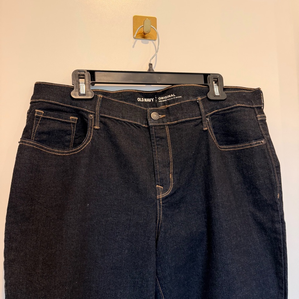 Old Navy Original Mid-Rise Dark Wash Jeans | Size 18 Short